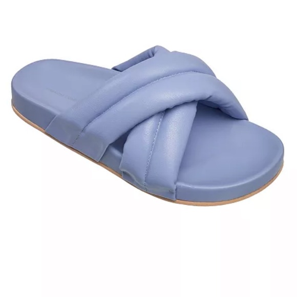 New French Connection Hayden Criss-Cross Flip Flop Slide Sandals - Picture 2 of 13